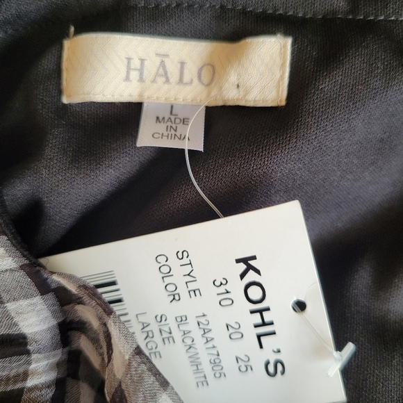 NWT Halo Black and White Gingham Sundress Size Large - Picture 5 of 5